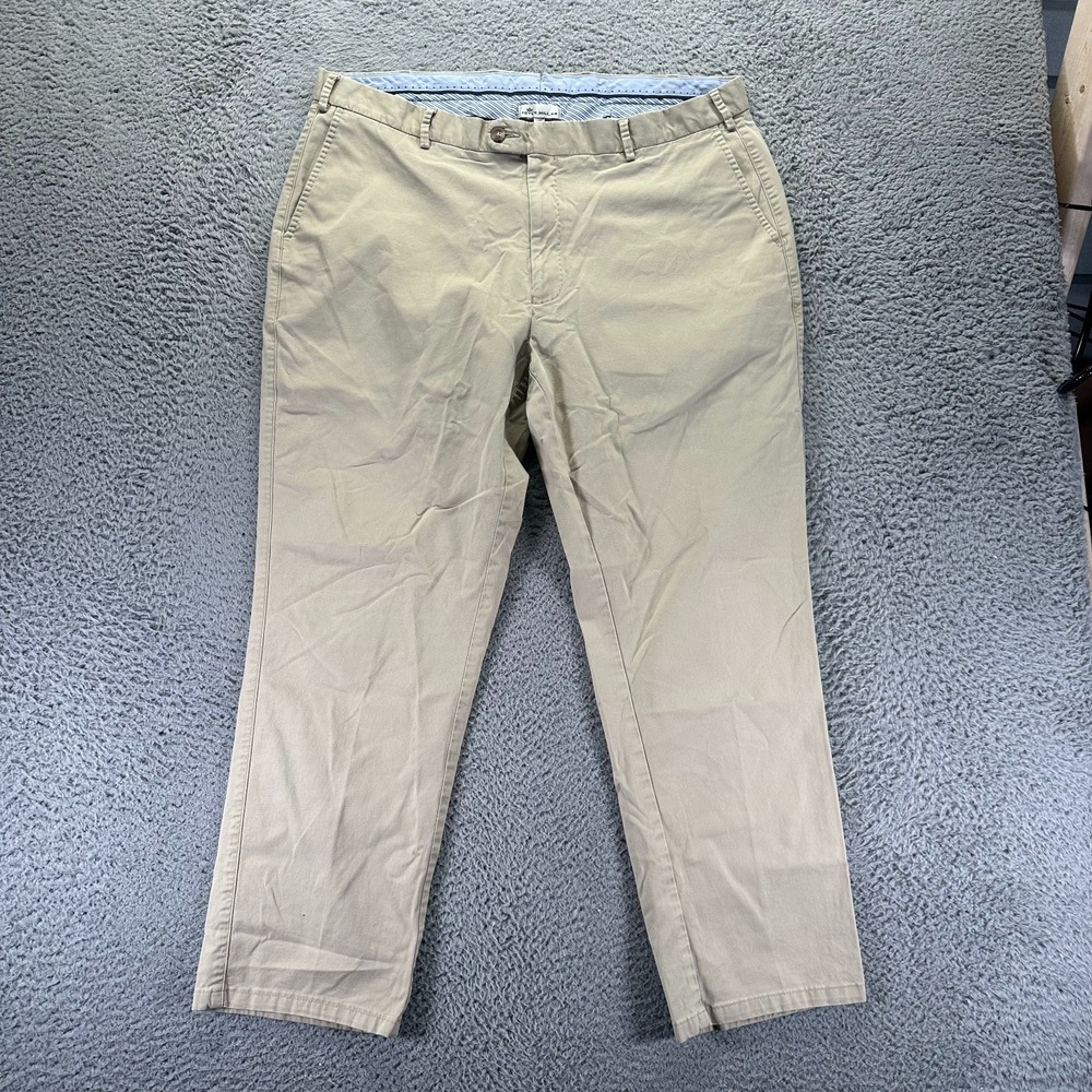 Peter Millar Pant Mens‎ 40x28 Beige Cotton Chino Straight Preppy Career Stretch